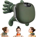 Ultimate Relief: Heated Human-Touch Deep-Kneading Neck MassagerRechargeable Neck and Shoulder Massager with Heat - 4D Bionic Kneading Massage Pillow for Cervical Pain Relief - Cordless Deep Tissue